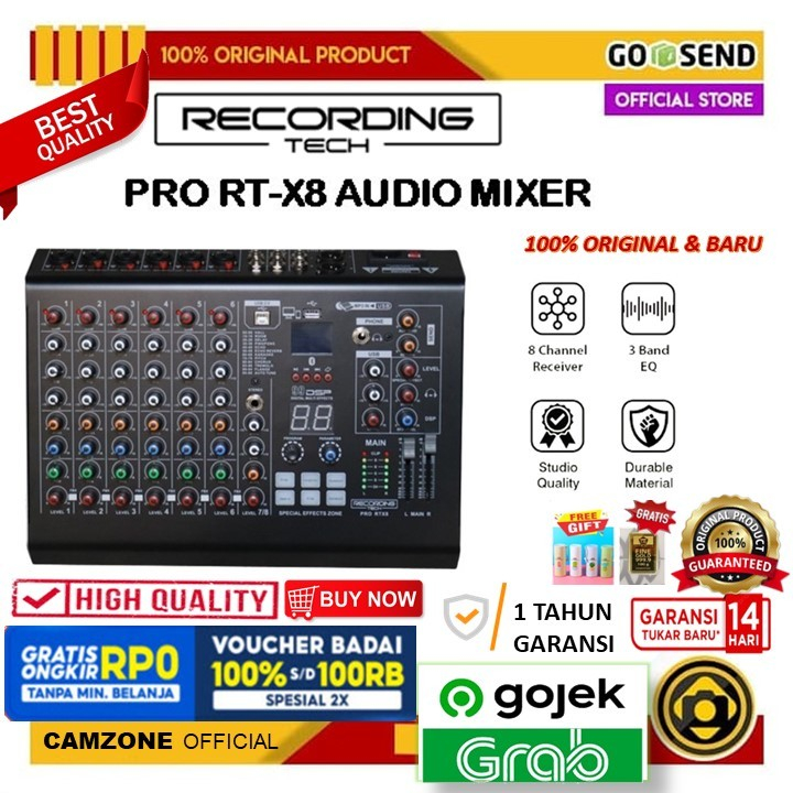 RECORDING TECH PRO-RTX8 8 Channel Professional Audio Mixer