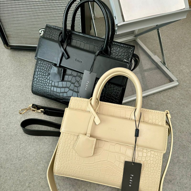 Pedro Croco Effect Top Handle Bag