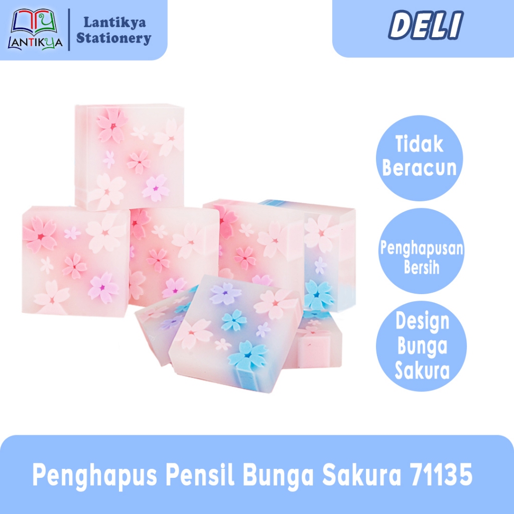 

Deli Eraser / Penghapus Eco PVC Gambar Bunga Sakura 71135