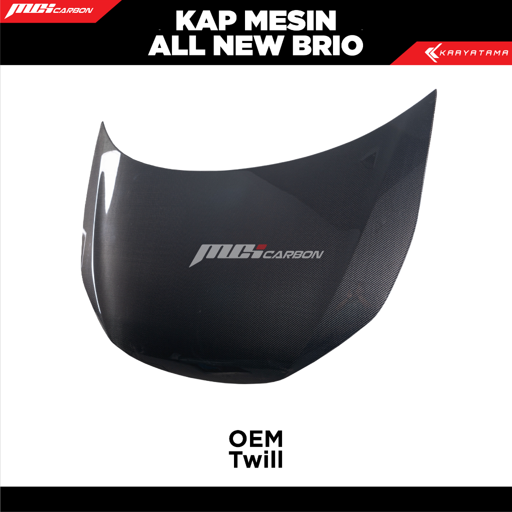 Kap Mesin All New Brio Carbon OEM | MCI by Karyatama
