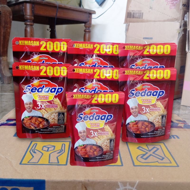 

Kecap Sedaap Manis 77ml 2000 an merah paket isi 7pcs
