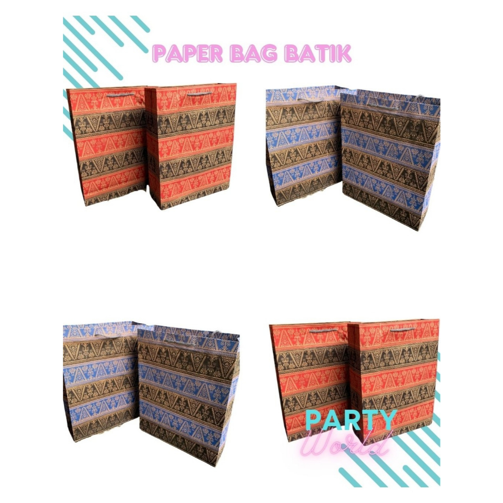 

Perlusin Paper Bag Motif Batik Tas Kertas Ukuran 30x10x40cm