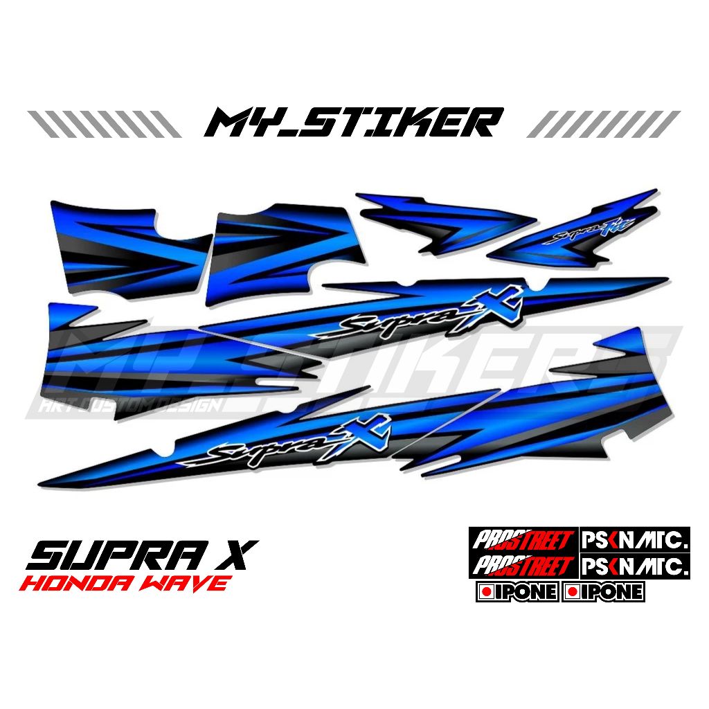 Striping Supra X lama / Honda Wave /Honda supra X Lama