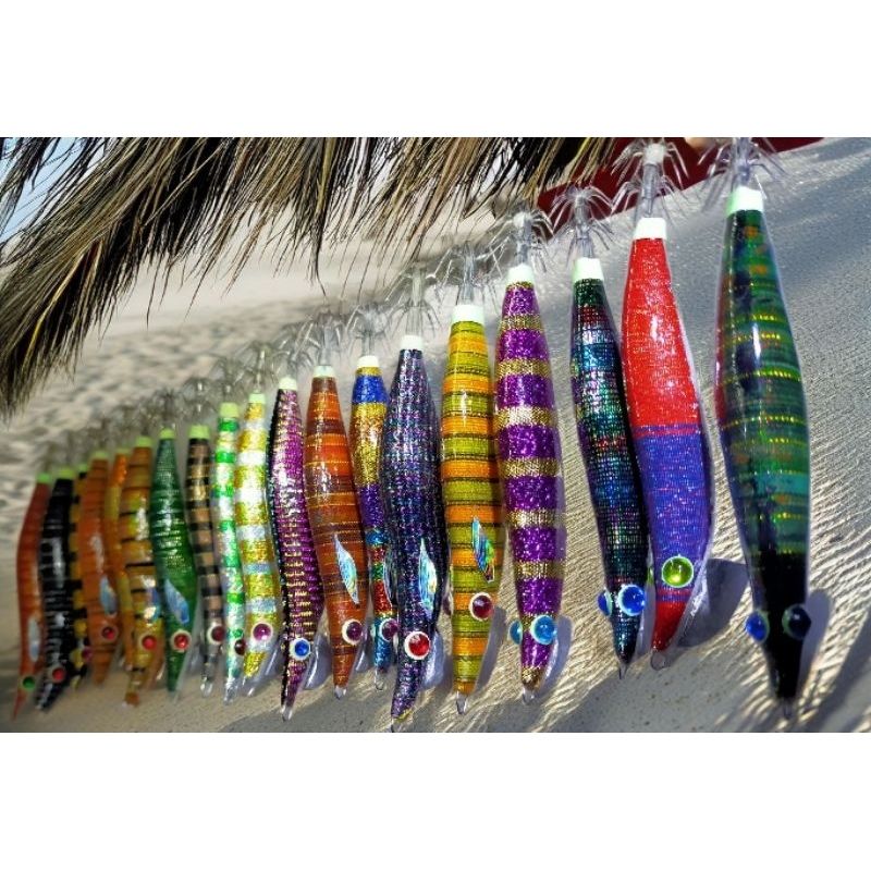 Egi umpan cumi-cumi atau capela handmade berbagai ukuran