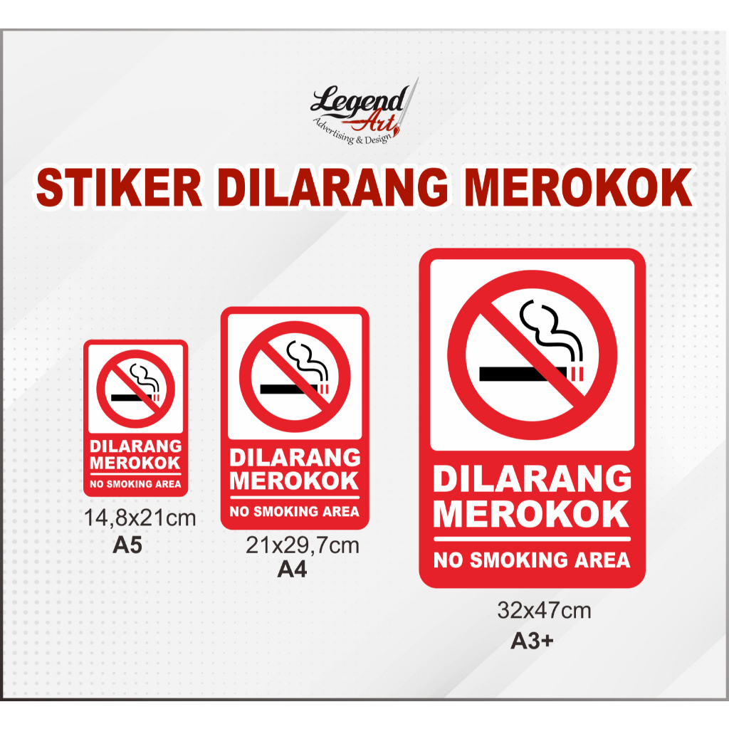 

Stiker Dilarang Merokok Untuk Indoor / Stiker No Smoking Area Untuk Indoor