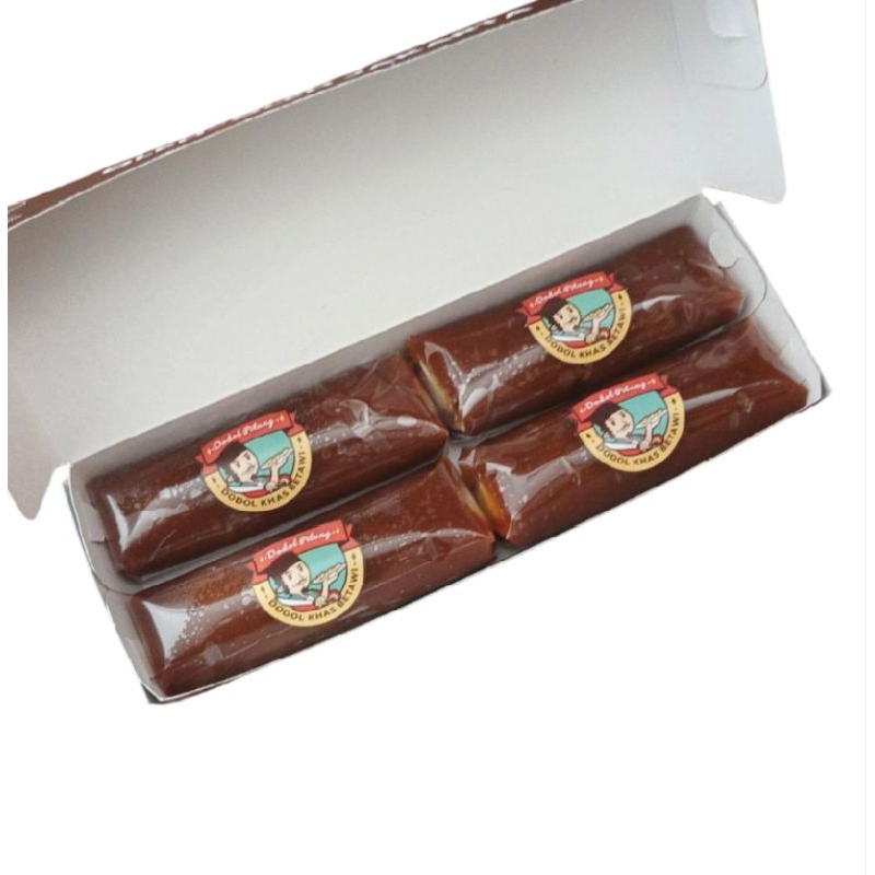 

dodol betawi /dodol pitung isi 4 lonjor / perlonjor 100 gram / sedus 400 gram/dodol betawi/dodol pasar minggu/dodol volvo/dodol pejaten timur /dodol