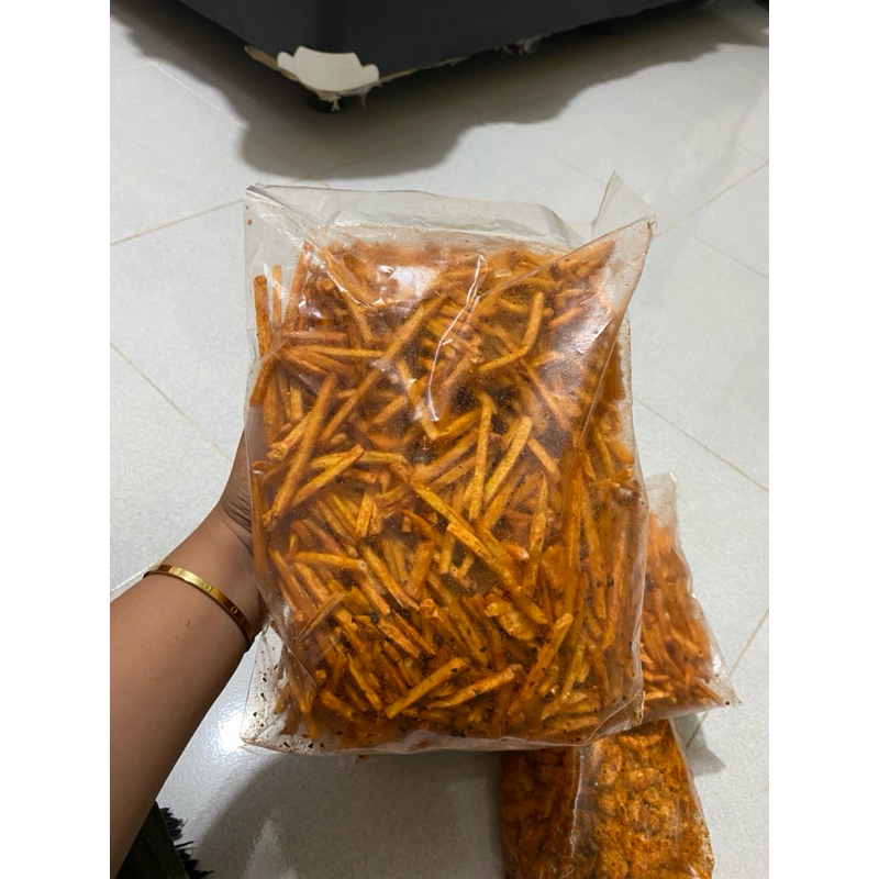 

TALAS GORENG PEDAS DAUN JERUK Kemasan 1/2kg