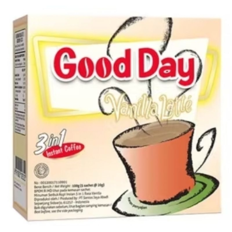 

GOOD DAY VANILLA LATTE 3IN1 BOX ISI 5