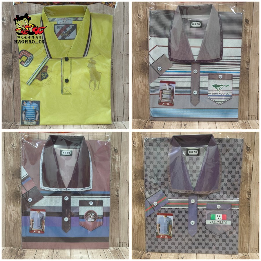 Kertas Sembahyang Baju Kaos POLO Pria / Cowo / Laki - Laki Tebal Untuk Sembahyang Leluhur / Orang Me