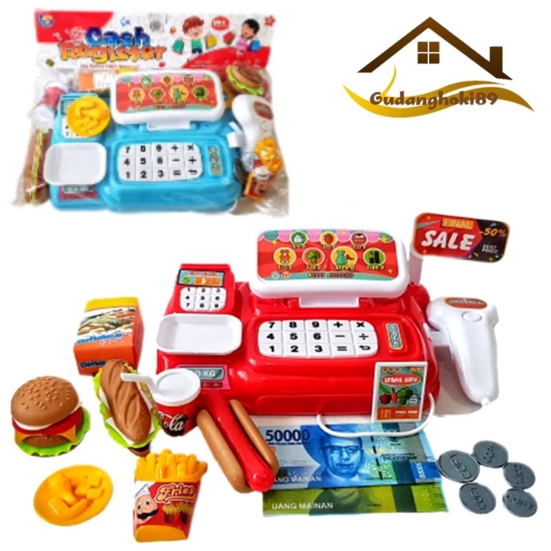 MAINAN ANAK CEWEK MESIN KASIR BURGER MESIN KASIR MAINAN SUPER MARKET KASIR KASIRAN