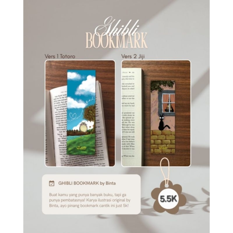

Bookmark (Pembatas Buku) edisi Ghibli Studios