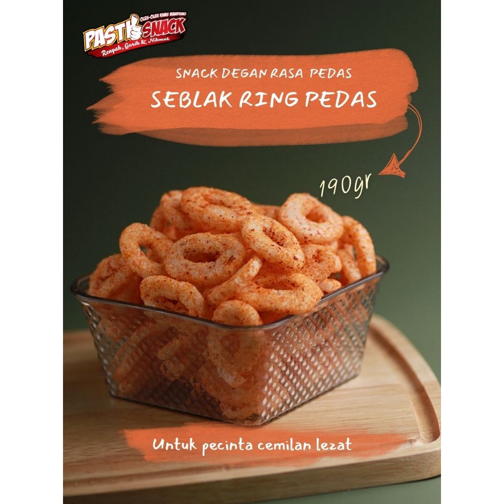 

KERUPUK SEBLAK RING PEDAS 190GR|KRUPUK SEBLAK CUMI PASTI SNACK