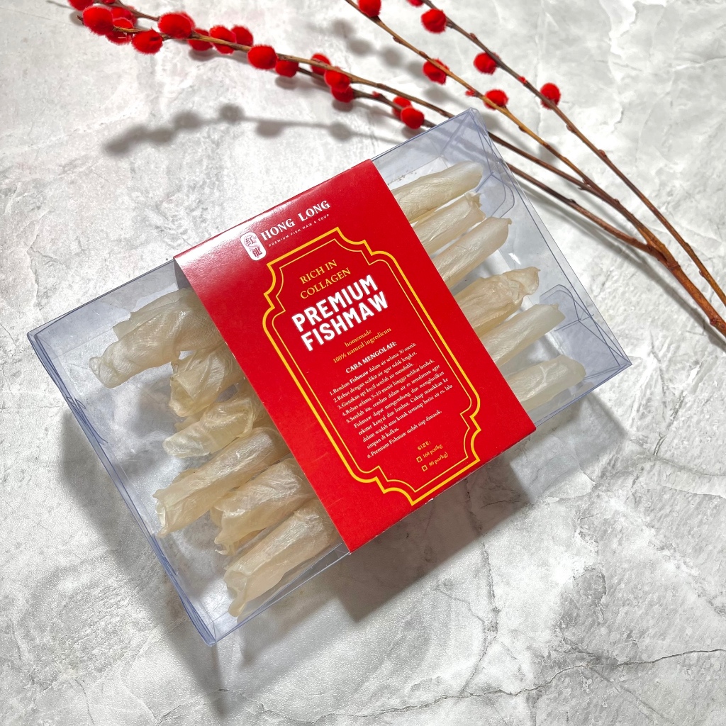 

RB Hong Long - Premium Fish Maw Size 160 Pcs Hipio Yiphiau Gelembung Ikan Perut Ikan Kakap Kering