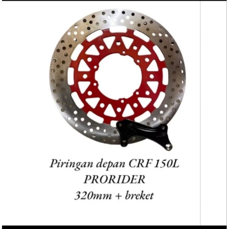 Disk Piringan Cakram Depan CRF Lebar Plus Breket PNP Piringan Cakram CRF Supermoto