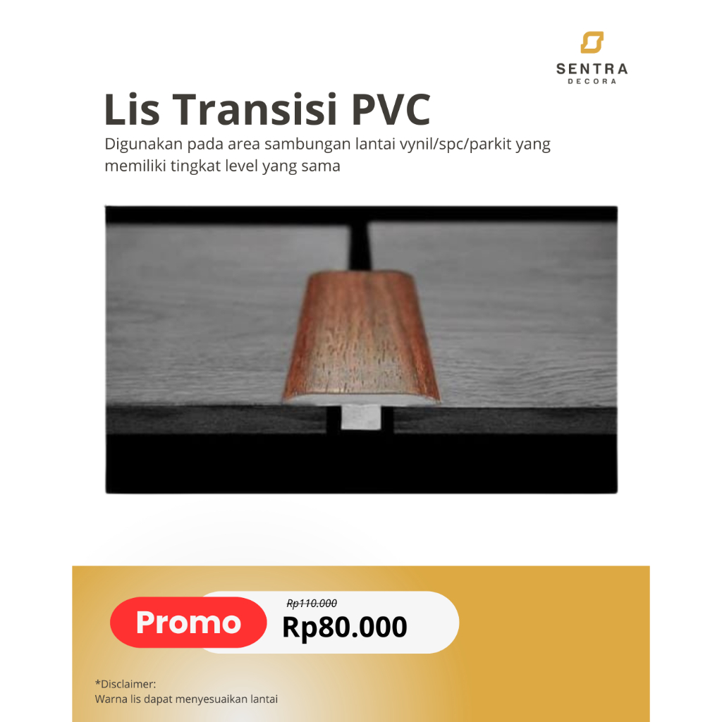 Lis Vinyl Lantai Transisi PVC
