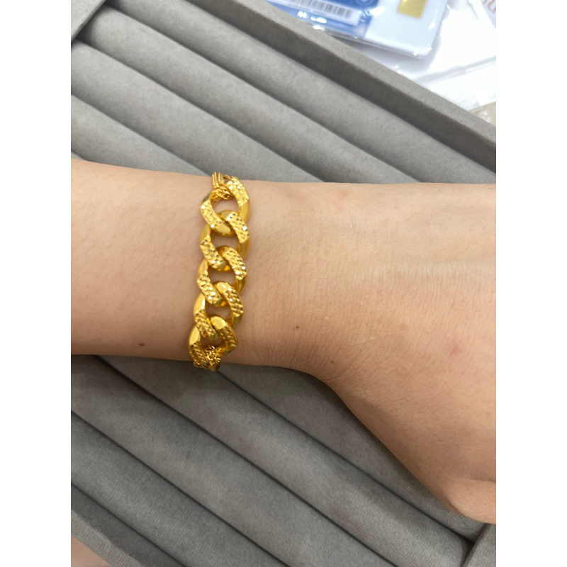 Gelang emas asli kadar 875 model papan vanessa