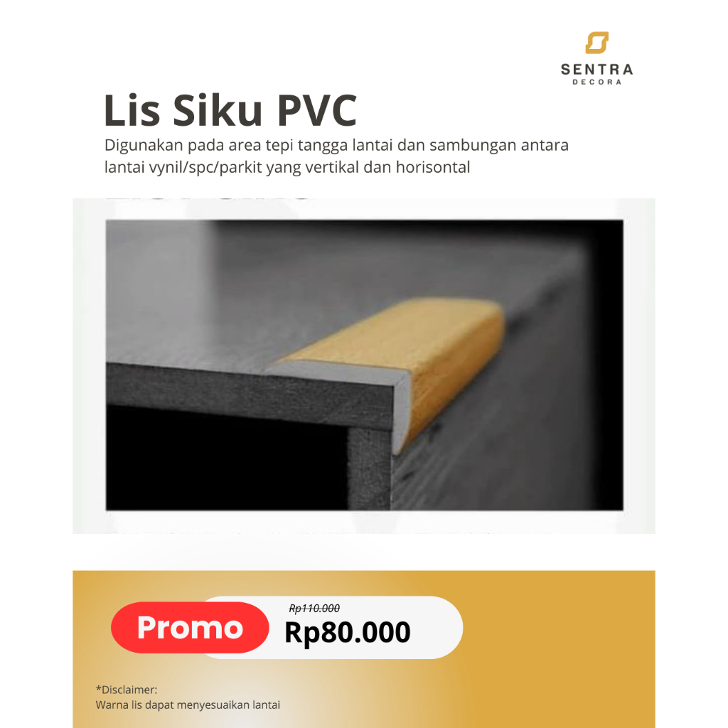 Lis Vinyl Lantai Siku PVC