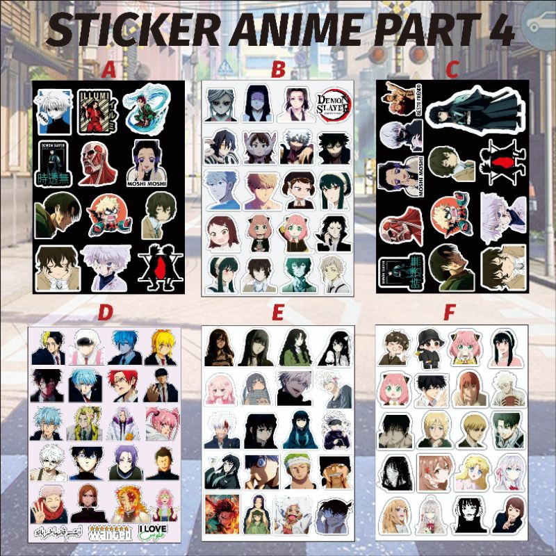 Sticker Anime Sticker Bundle Stiker Pack Anime Stiker Laptop Tumbler Kulkas Stiker Mini Anime Part 4