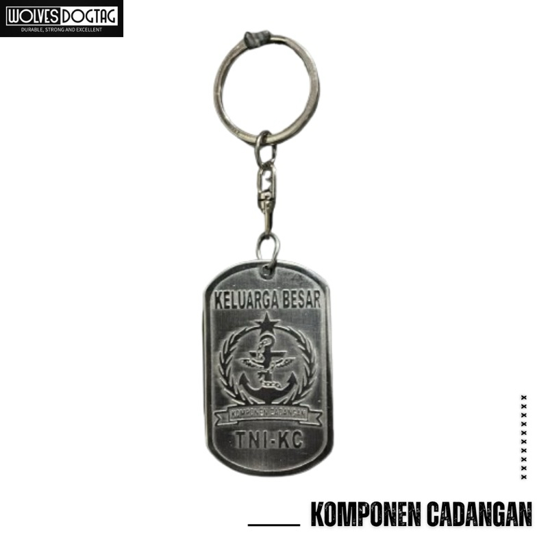 Gantungan kunci TNI KC / aksesoris komcad / gantungan kunci monel anti karat / gantungan kunci kompo