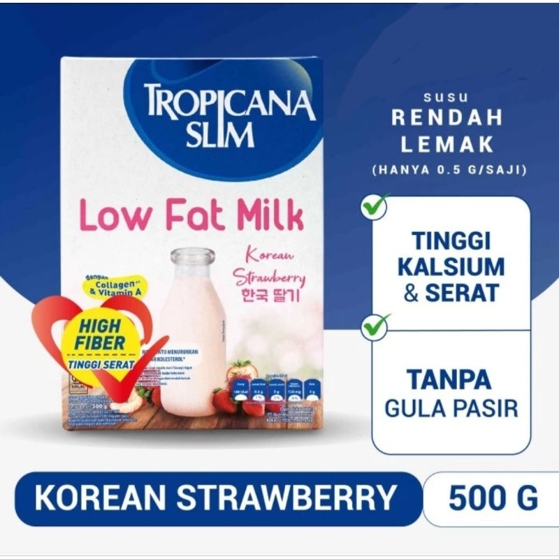 

Tropicana Slim Low Fat Milk Korean Strawberry (500 Gr)