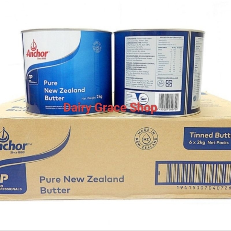 

Butter Wisman Wijsman Butter 454 Gram | 1KG | 2KG | 2,270KG | Anchor Tinned Salted Butter 2KG