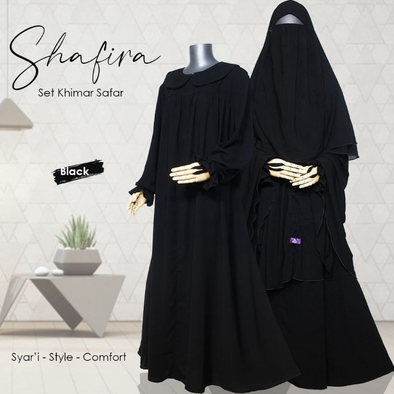 KODE K23V FATAYAHIJAB Set Jilbab Safar Purdah Shafira sifon silky