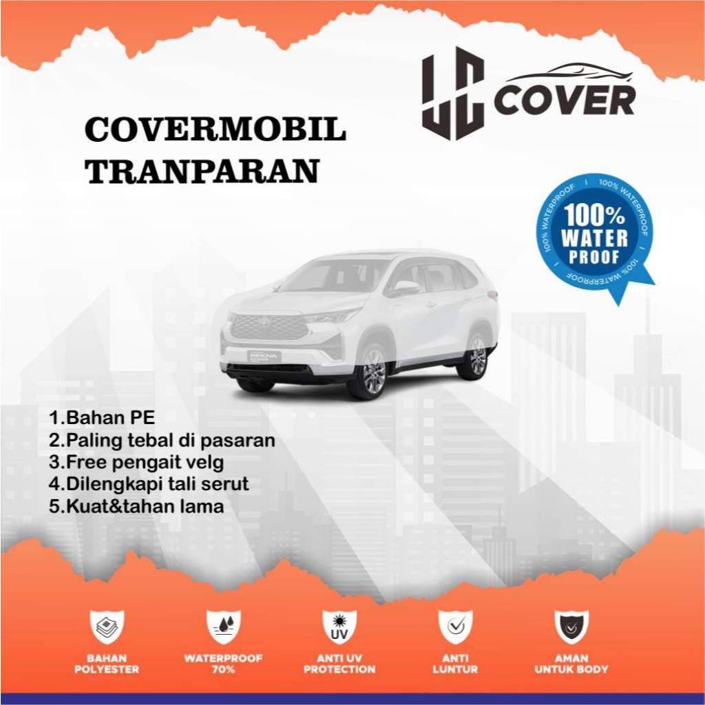 Cover mobil transparan selimut mobil transparan bening