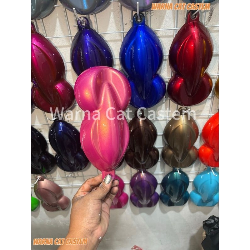 Cat Golden Pink Metalik PU + Free Dasar Putih PU