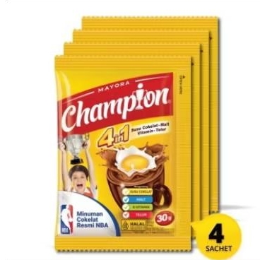 

MINUMAN COKLAT CHAMPION 30g .pouch isi 4 sachet [ promo ramadhan]