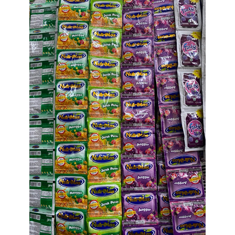 

MINUMAN SERBUK NUTRIMAS ANEKA RASA BUAH ISI 20 sachet