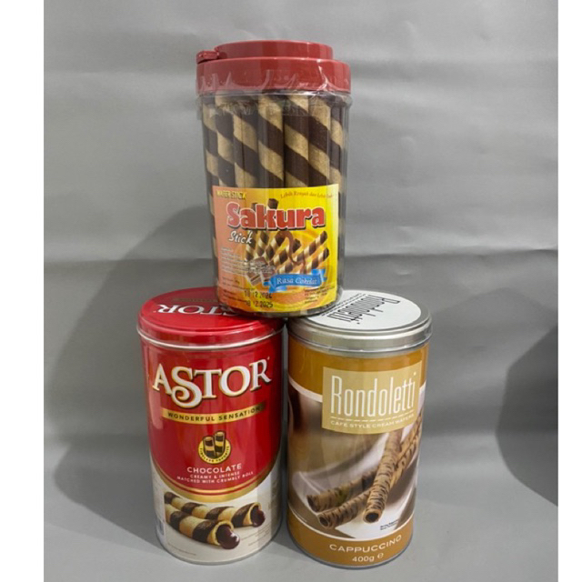 

ASTOR MERK Sakura astor dan rondoletti kaleng dan jar premium