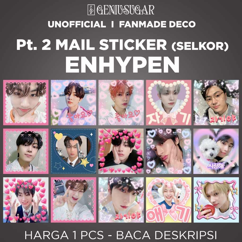

[PREMIUM STICKER MAIL/SELKOR] Pt. 2 ENHYPEN STIKER DECO KPOP