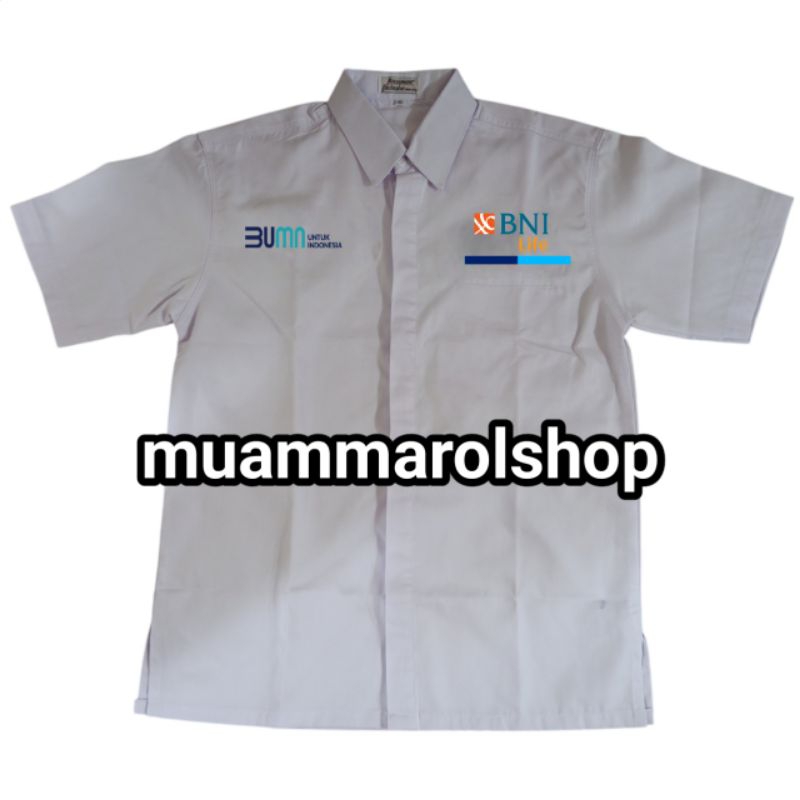 kemeja bumn bni life bordir