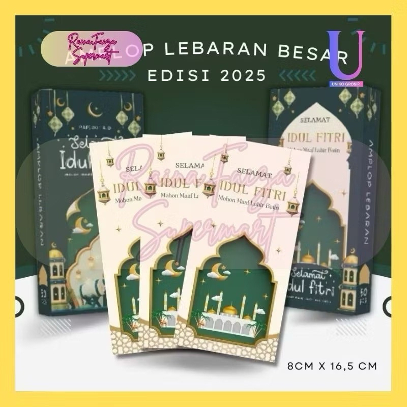 

AMPLOP LEBARAN HARI RAYA IDUL FITRI 2024 JUMBO PANJANG KOTAK MIKA ISI 50 PREMIUM MURAH READY STOCK