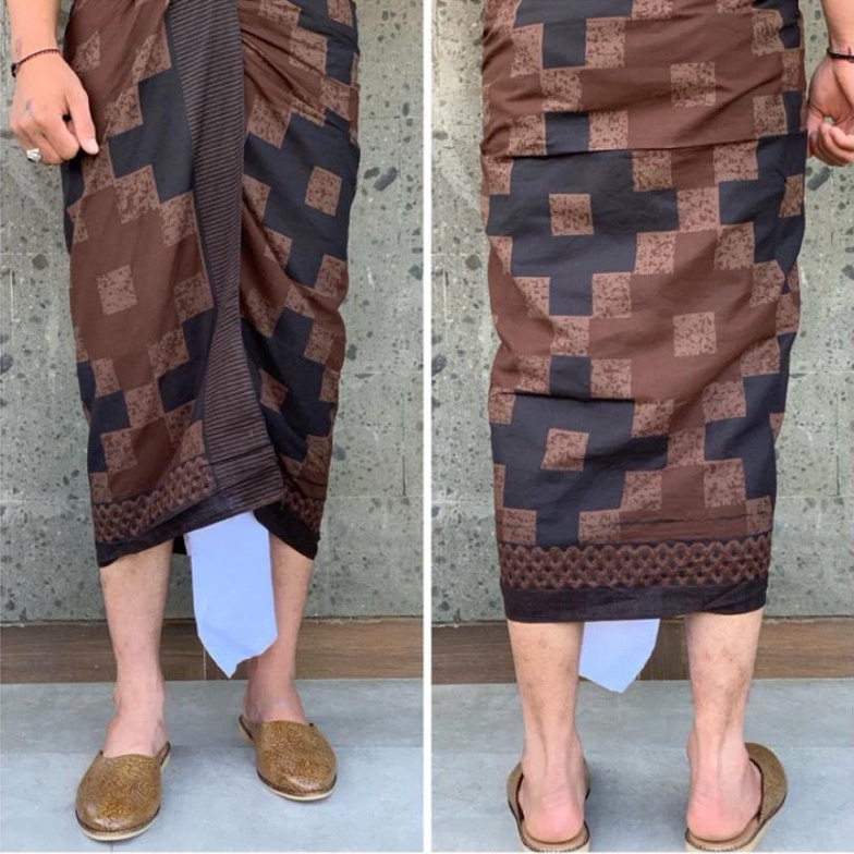 KODE H99E SAPUT BATIK PRINT INDIGO  PAKAIAN ADAT BALI