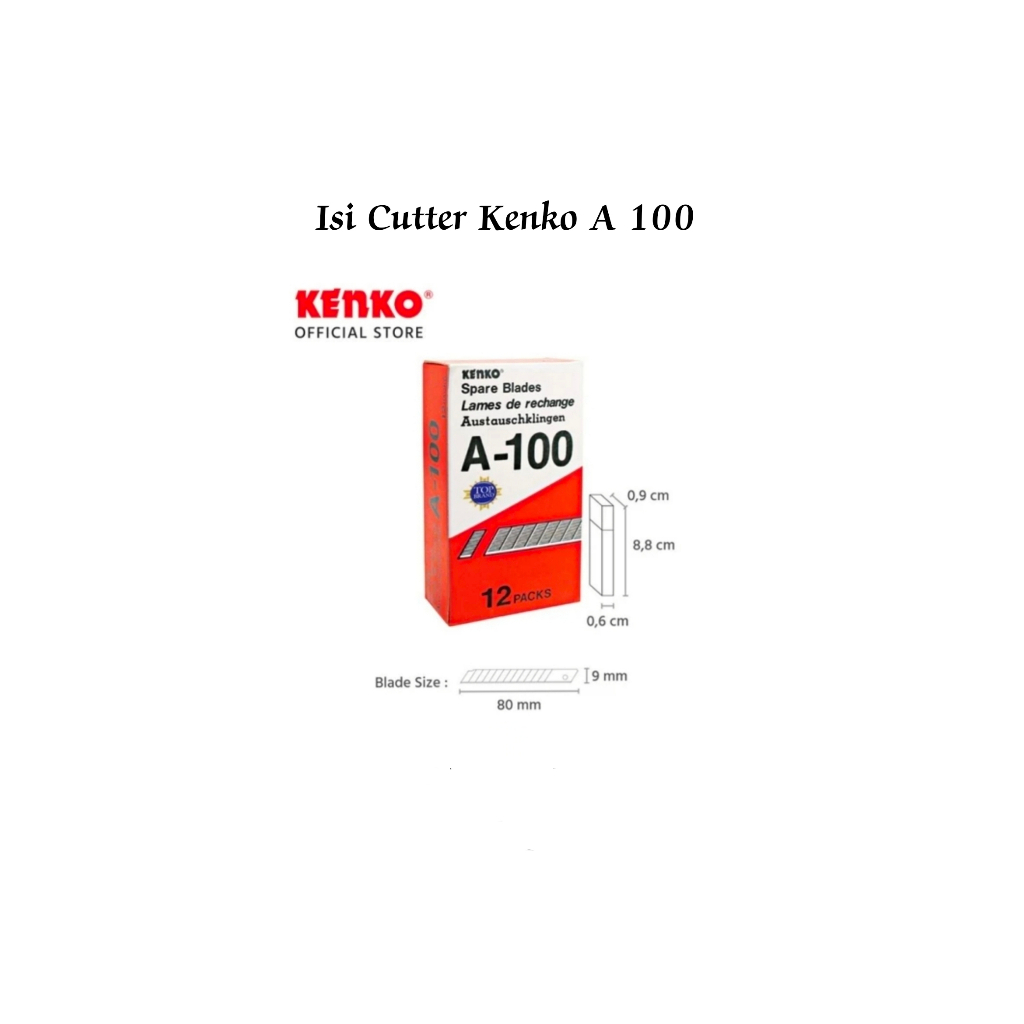 

(1 Tube) Isi Cutter Kenko A-100 / Isi Pemotong Kertas / Refill Pisau Cutter Kenko A-100