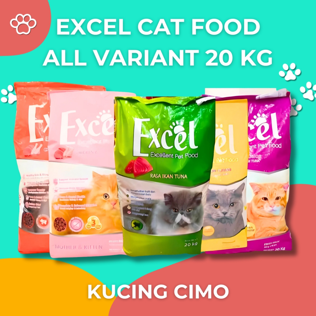 Makanan Kucing Excel 20 kg / Dry Cat Food Karungan 20kg