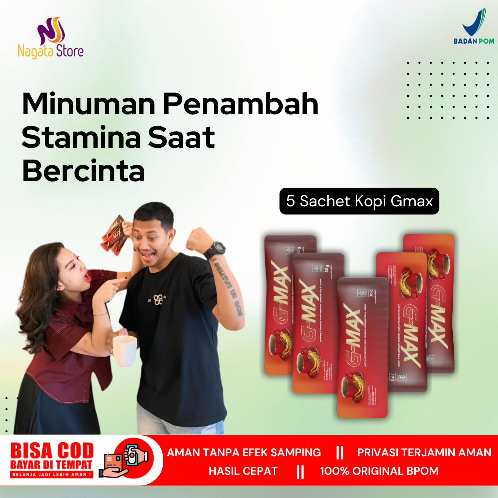 

Minuman Penambah Stamina Gmax Kopi Stamina Pria Kuat Tahan Lama 5 Sachet Kopi Gmax
