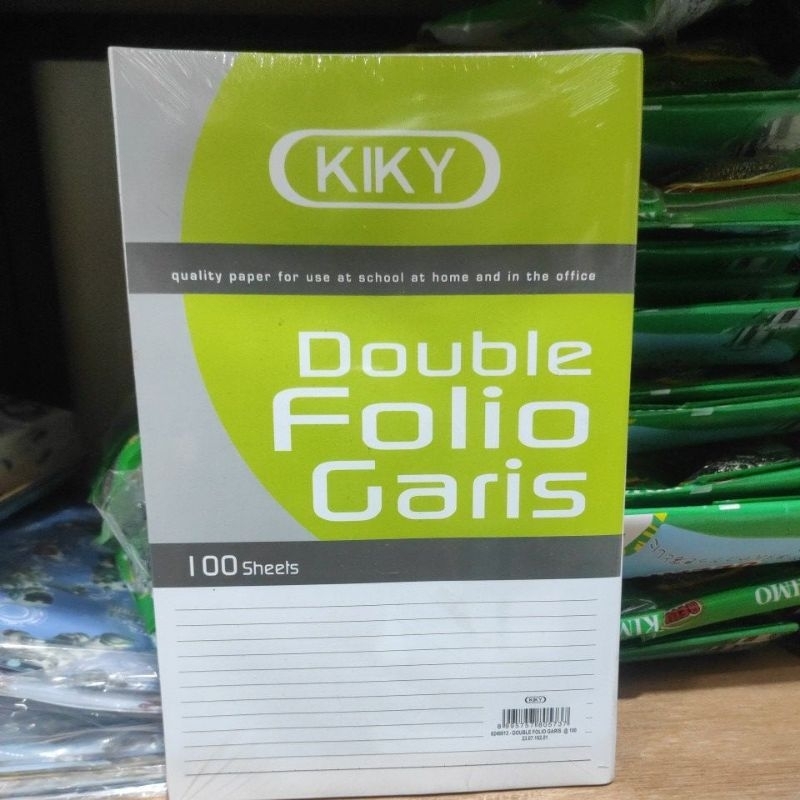 

dobel folio kertas folio bergaris isi 100