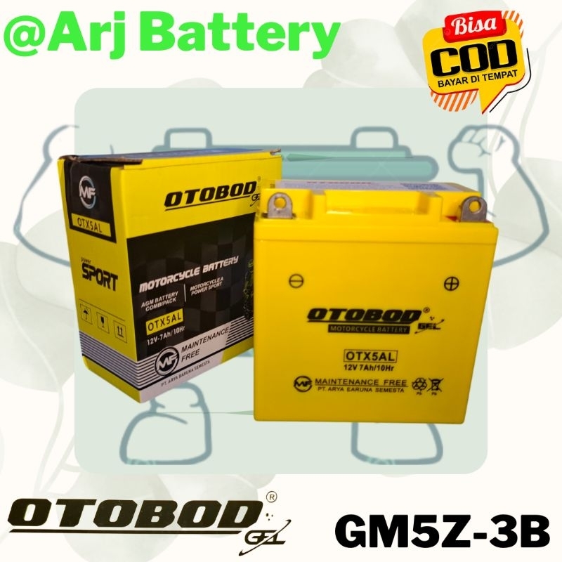 Aki Motor Honda Supra X Lama, Astrea Grand, Supra Fit, OTOBAT GM5Z-3B MF Aki Kering