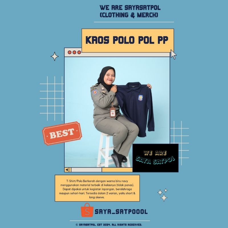 SAYASATPOL (Polo Shirt Berkerah Logo Pol PP)