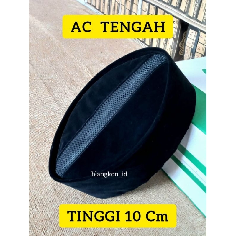 PECI AC TENGAH TINGGI 10 Cm, Songkok Hitam Polos Kopyah Dewasa Anak