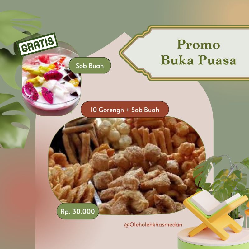 

PROMO TAKJIL 10 GORENGAN + SOB BUAH MURAH MERIAH