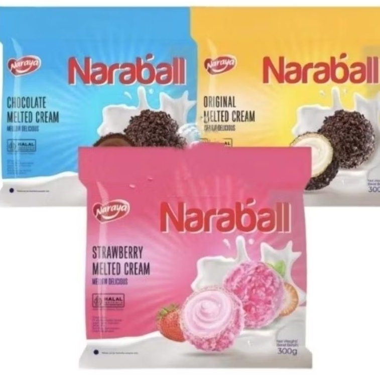 

Naraya Wafer Ball Naraball Naraya Wafer Ball Coklat Wafer Ball Chocolate Wafer Ball Strawberry Stoberi Melted Cream 300gr