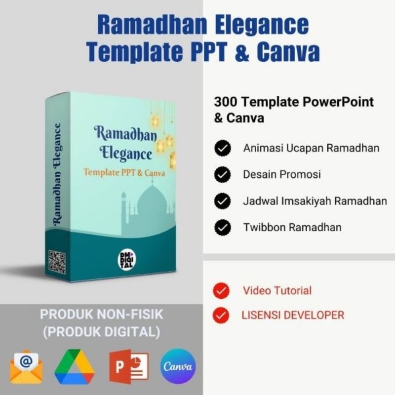 DMDigital | PPT + Canva Template | Ramadhan Elegance Template PPT & Canva Marketing Kit | Promosi Pr