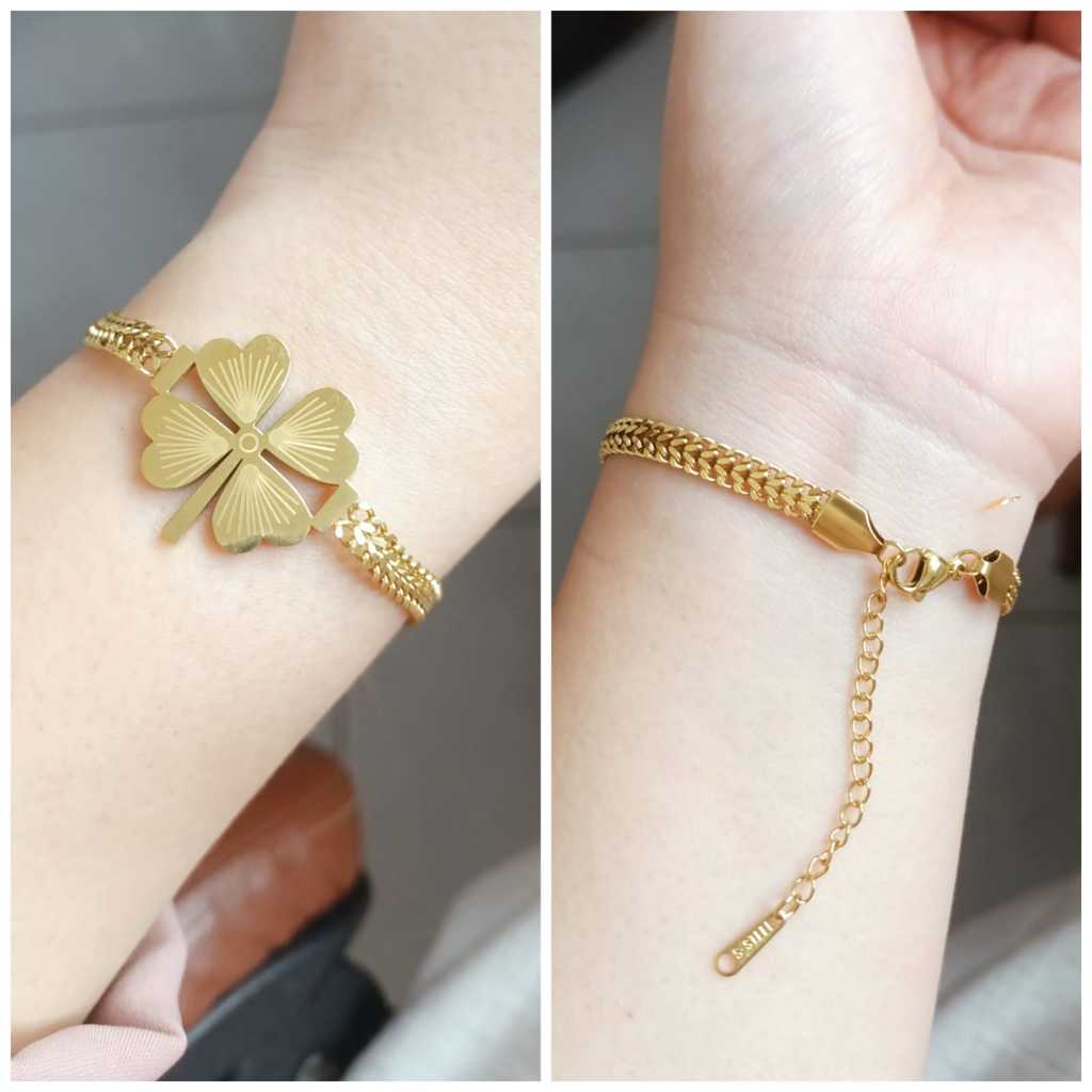 Gr Lipan Semanggi - Gelang Rantai sisik Semanggi GOld