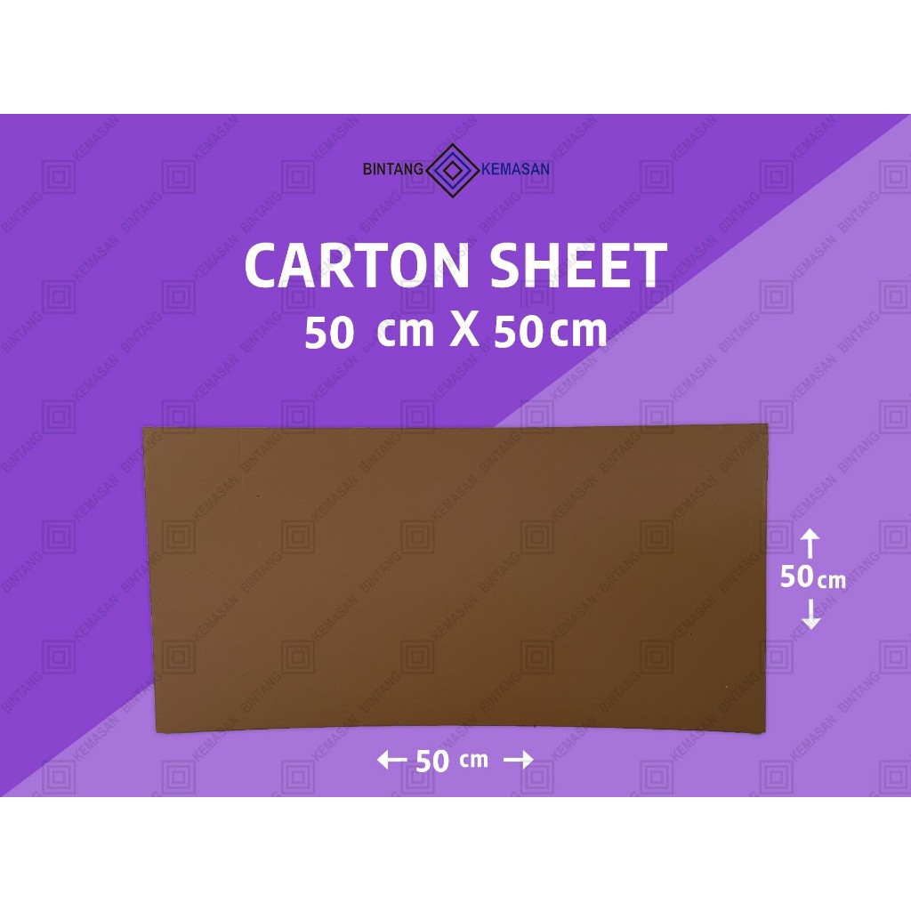 Kardus Karton Double Wall 50x50cm - Dus Lembaran - Kardus Lembaran - SHEET LEMBARAN
