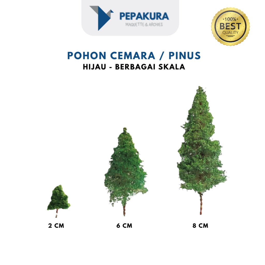 Pohon Cemara / Pinus (Skala 1:400 1:200 1:100 - Tanaman Artifisial Maket / Miniatur - Bahan Maket