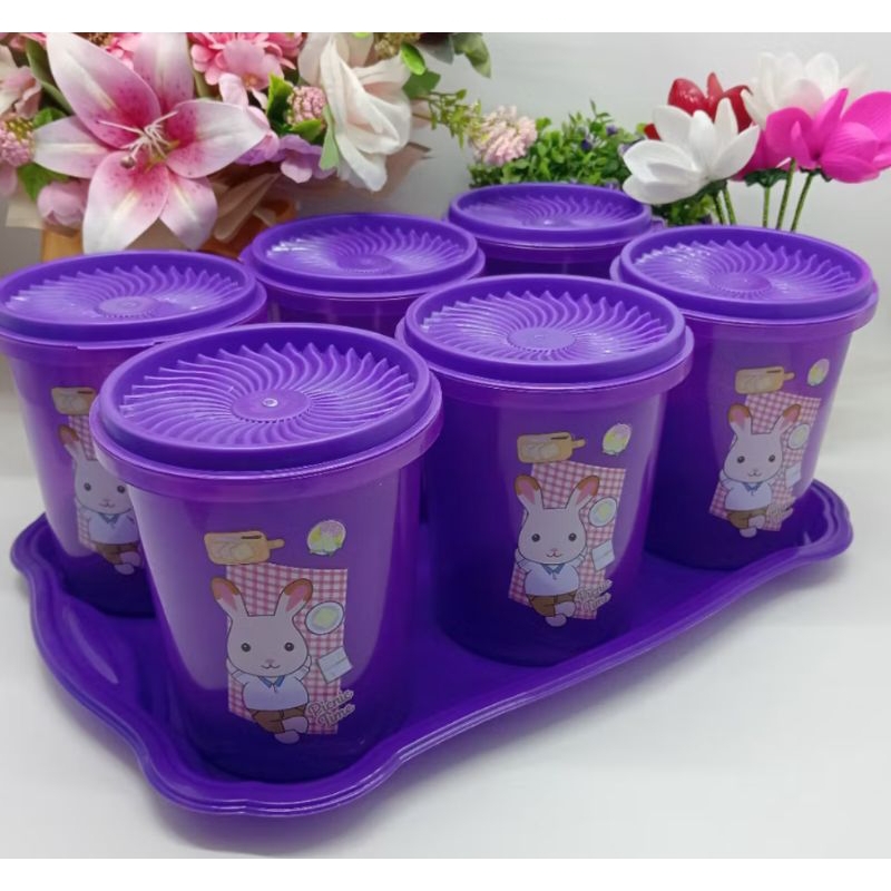 [NP] Toples Set 6 Ukuran 1 Kg + NAMPAN Bpafree NP-243 BONITA Toples Kue 6 in 1 Foodgrade Bpafree l t