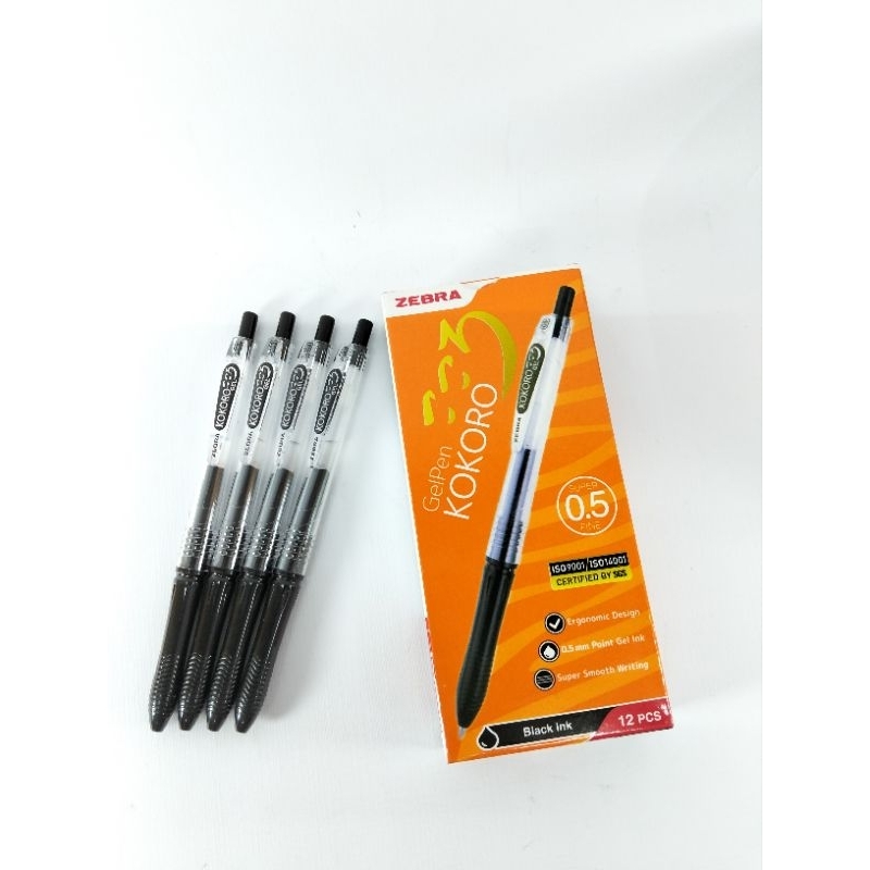 

(1 Pcs) Zebra Pulpen Gel KOKORO 0.5mm / Pulpen Gel Kokoro Zebra 0.5mm